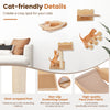 Wall Mounted 4pcs Cat Furniture Set with Hammock and Non-slip Carpet Mat-Natural