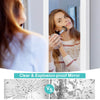 Wall Mounted Jewelry Armoire with Built-in Mirror and 3 Shelves -White