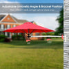 Outdoor Tilting Sunshade Umbrella with Large Shading Area-Burgundy