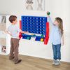 Wall Mounted or Tabletop Giant 4-In-A Row with Carrying Bag and 42 Chesses-Blue