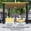 Outsunny Seven-Piece Rattan Dining Set - Grey