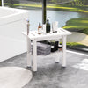 Waterproof HDPE Shower Bench Bath Stool for Inside Shower-White