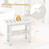 Waterproof HDPE Shower Bench Bath Stool for Inside Shower-White