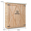 2-Door Waterproof Lockable Outdoor Storage Shed