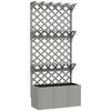 Outsunny 52L Wooden Planter, with Trellis and Shelves - Grey