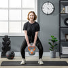 SPORTNOW Kettlebell, 8kg Kettle Bells with Handle for Home Gym Weight Lifting and Strength Training, Orange and Grey