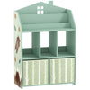 AIYAPLAY Kids Bookshelf with Storage, Toy Storage Unit with Book Display, Shelves and Fabric Drawers for Playroom Nursery, Green