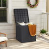Weatherproof Patio Container with Lockable Lid for Patio-Brown