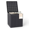 Weatherproof Patio Container with Lockable Lid for Patio-Brown