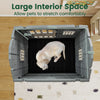 Weatherproof Pet Shelter with Removable Toilet Tray-Dark Green