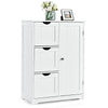 1-Door Freestanding Bathroom Cabinet with 3 Drawers-White