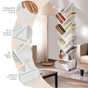 10-Tier Freestanding Tree Bookshelf with Drawer-White