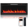 WiFi-Enabled Electric Fireplace Compatible with Alexa and Google Assistant-L