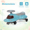 Wiggle Car with Under-seat Storage and LED Flashing Wheels-Blue