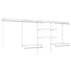 Wire Closet Organizer System Wall-mounted with Adjustable Shelves-White