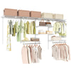 Wire Closet Organizer System Wall-mounted with Adjustable Shelves-White