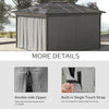 Outsunny Set of Four 3 x 3m Gazebo Replacement Walls - Light Grey