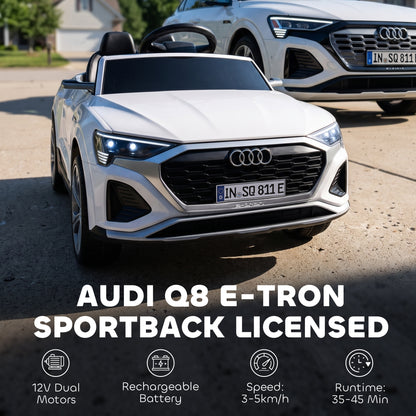 AIYAPLAY Sportback Licensed Ride on Car in White