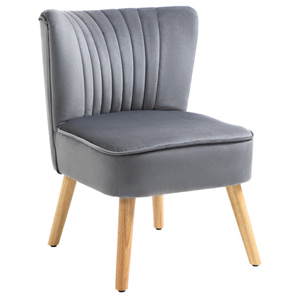 HOMCOM Modern Accent Chair in Grey