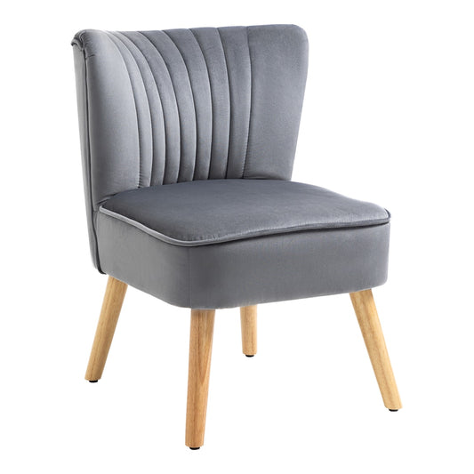 HOMCOM Modern Accent Chair in Grey