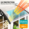 Outsunny Front Door Canopy, Outdoor Awning, Rain Shelter, 303 x 96cm , Clear