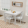 Wood Dining Chair Set of 2 with Rubber Wood Legs-White