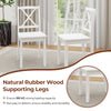 Wood Dining Chair Set of 2 with Rubber Wood Legs-White