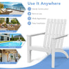 Wood Adirondack Chair with Solid Acacia Wood and 160KG Weight Capacity-White