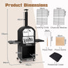 Wood Fired Pizza Oven with Protective Cover Pizza Stone Pizza Peel and Storage