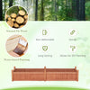 Wood Raised Garden Bed with Divider and Drainage System-Rustic Brown