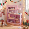 Wooden Dollhouse with 33 PCS Furniture Accessories for Girls and Boys-Pink