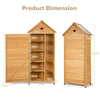Wooden Garden Shed with Lockable Double Doors and Slope Roof