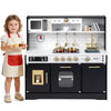 Wooden Kitchen Playset with Realistic Lights and Sounds-Black