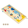 Wooden Pinball Machine Scoring Rotating Track Tabletop Game with 3 Balls