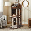 Wooden Cat Activity Center with Sisal Scratching Posts and Hanging Balls-Rustic Brown