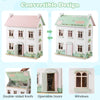 Wooden Dollhouse with Furniture and Accessories for Kids-Pink