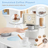 Wooden Kids Kitchen Playset Play Kitchen with Coffee Maker for 3+ Years Old-Blue