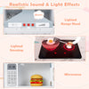 Wooden Kids Play Kitchen Corner with Lights and Water Circulation System-White
