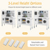 Wooden Kitchen Toy Set with 16 Pieces Accessories and Real Sounds-White
