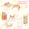 Wooden Montessori Climbing Set with Climbing Rope and Ladder-Colourful