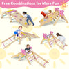 Wooden Montessori Climbing Set with Climbing Rope and Ladder-Macaron