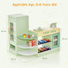 Kids Wooden Grocery Store Supermarket Play Toy Set-Green