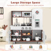 Wooden Toddler Kitchen Playset with Realistic Lights and Sounds-Brown