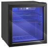 HOMCOM 12 Bottle Wine Cooler, 36 Litre Capacity, 4-16Â°C Under Counter Drinks Beer Wine Fridge with Glass Door, LED Light, Black