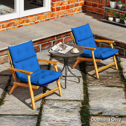Outsunny Set of 2 Rocking Chair Padded Seat Cushions - Blue