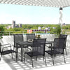Outsunny Aluminium Extending Garden Table with Slatted Top for 6-8 Person, 160/220 x 90 x 73 cm, Grey