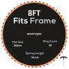 SPORTNOW Trampoline Replacement Mat with Spring Pull Tool, 42 V-Hooks, for 8ft Trampoline using 14cm Springs, Orange