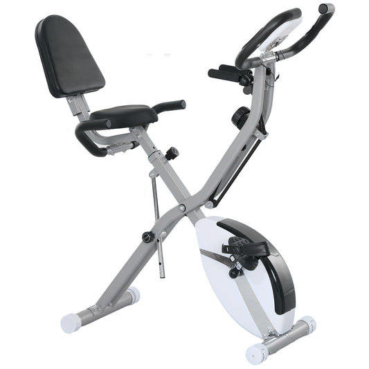 SPORTNOW Five-in-one Foldable Exercise Bike in White