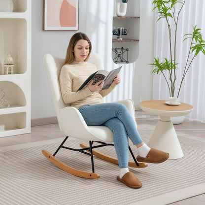 HOMCOM Rocking Chair in Cream