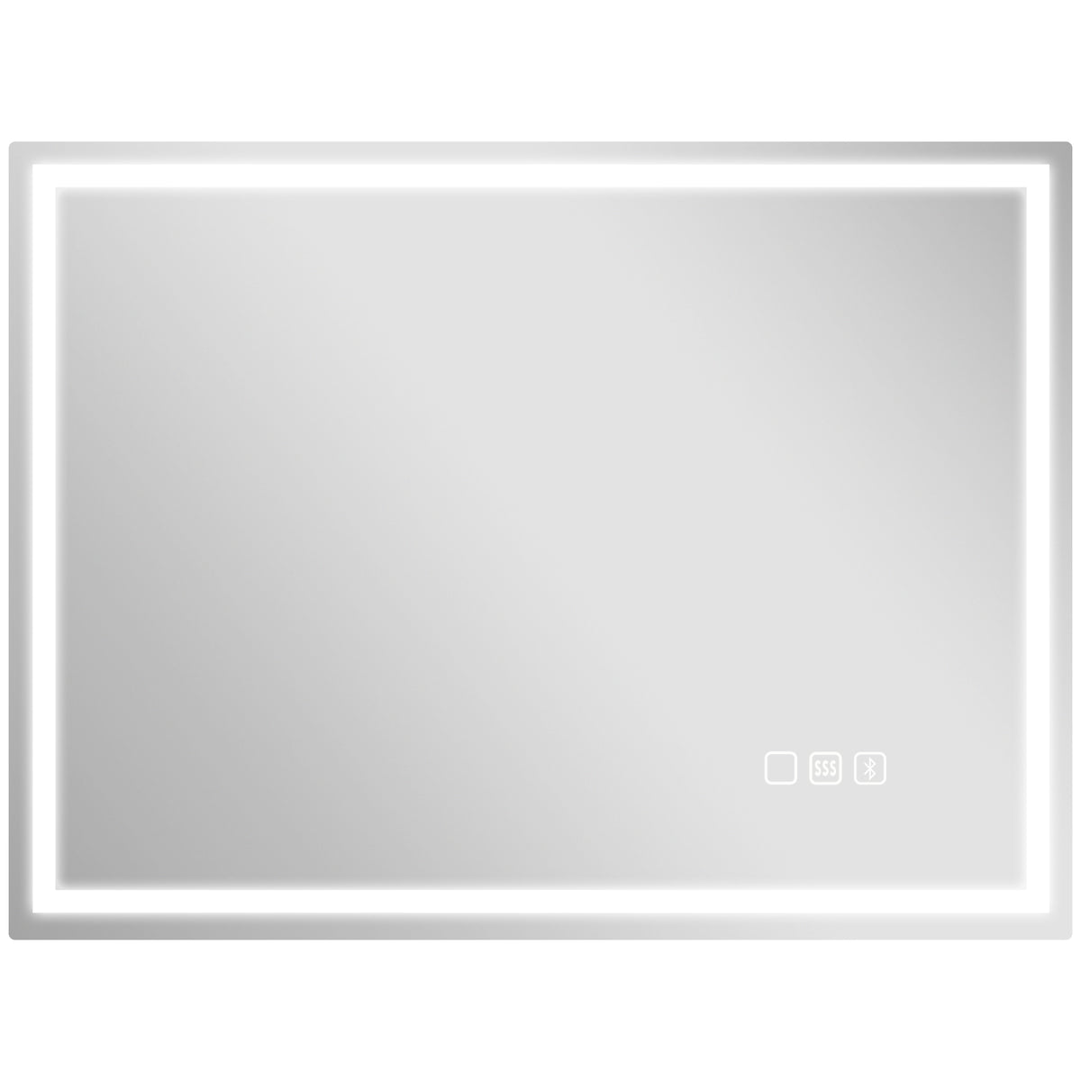 HOMCOM Anti-Fog LED Bathroom Mirror in Silver Tone